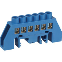 Шина ЭРА NO-224-109 N ноль в комбинированном изоляторе на DIN-рейку ШНИ-8x12-6-Д-синий Б0062914