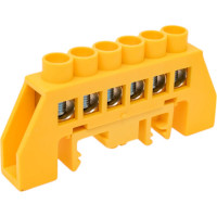 Шина ЭРА NO-224-115 PE земля в комбинированном изоляторе на DIN-рейку ШНИ-8x12-6-Д-желтый Б0062977