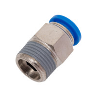 Пневмофитинг цанговый прямой с наружной резьбой HIMPT PC 10-03 (R3/8) 00-00008610