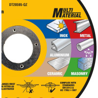 Отрезной диск Dewalt по мультиматериалу 125x1 мм, DT20595 DT20595-QZ