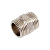 Ниппель прямой LD PRIDE DN15 (1/2") НР/НР латунь никель с биркой LD.67.511.15