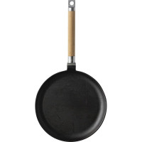 Блинная чугунная сковорода ОФИСМАГ 22 см, со съемной ручкой, подходит для индукции, Гардарика 0822 700727