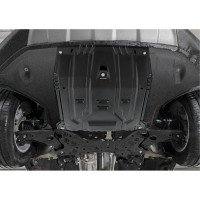 Защита картера + КПП + комплект крепежа AutoMax сталь, Hyundai Santa Fe 2018-2021, V - 2.2d; 2.4; 3.5/Kia Sportage 2018-2022, V - 2.0; 2.0d; 2.4/Hyu AM.2375.1