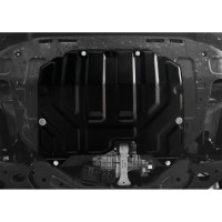 Защита картера + КПП + комплект крепежа AutoMax сталь, Hyundai ix35 2010-2015,V - все/Kia Sportage 2010-2016,V - все AM.2352.1