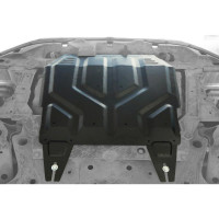 Защита картера + КПП + комплект крепежа AutoMax сталь, Mitsubishi ASX; Mitsubishi Lancer Х; Mitsubishi Outlander; Citroen C-Crosser; Citroen C4 Airc AM.4037.1
