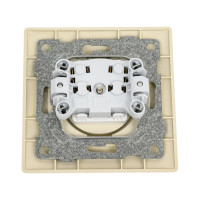 Розетка GUSI ELECTRIC Bravo без БЗК, с ЗП, СУ, 16А, 250 В, бежевая С10Р2-003-СБ