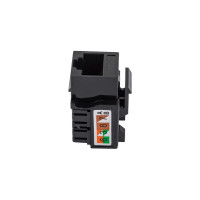 Вставка Keystone Cabeus Jack RJ-45, категория 5e, заделка тип 110, черная KJ-RJ45-Cat.5e-90-BK