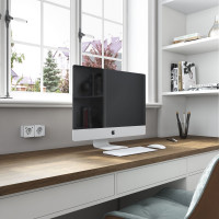 Розетка WERKEL с заземлением, шторками и usb тип a+c gallant (белый) W5071701
