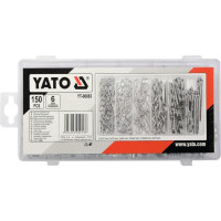 Набор шплинтов с фиксацией YATO 150 шт. (пластиковый кейс) YT-06883