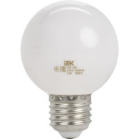 Светодиодная декоративная лампа IEK Lighting g60 шар 3вт 230в теплый белый e27 LLE-G60-3-230-WW-E27