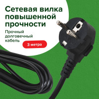 Сетевой фильтр SONNEN spb-305, 5 розеток с заземлением, выключатель, 10 а, 3 м, черный, 513657