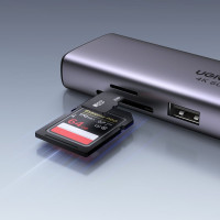 Адаптер Ugreen cm512 usb-c multifunction adapter with ethernet interface. цвет: серый космос 60515