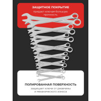 Набор комбинированных ключей Forcekraft 16 пр 6-19,22,24 мм, в метал, кейсе FK-5161(29932)