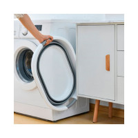 Складной тазик SL силиконовый SM-PR139/GY (серый, 39 литров) SanTrade 4506