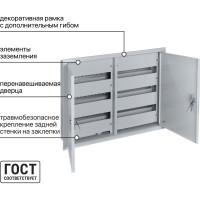 Металлический корпус TDM ELECTRIC Щрв-96 550x730x120 мм, 2-х дверный SQ0905-0022
