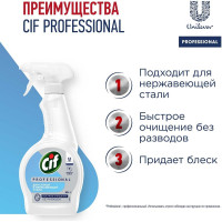 Средство чистящее для стекол и окон, зеркал, нержавейки CIF PROFESSIONAL 8720633013322