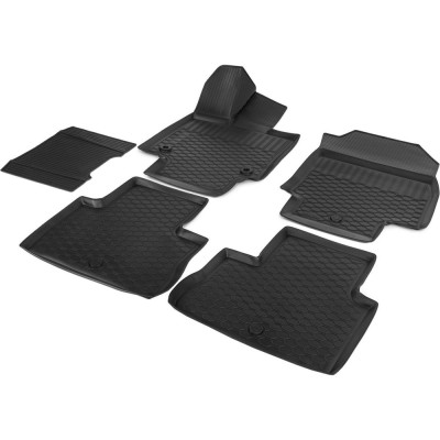 Коврики в салон автомобиля Rival для Toyota RAV 4 XA50 (АКПП, CVT) 2019-н.в., полиуретан, с крепежом, 5 шт., 15706004