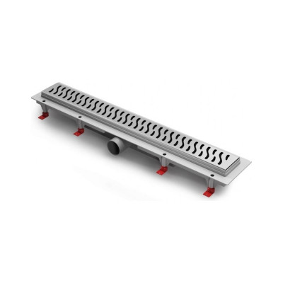 Водоотводящий пластиковый желоб Azario D40 боковой слив с решеткой Harmony 850 мм AZ-CH 850 H 70860