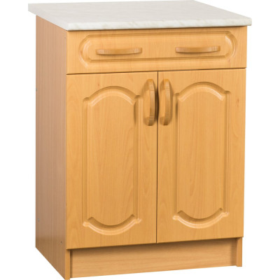 Рабочий стол SANTREK ширина 60 см бук 1 ящик фасад МДФ столешница цвет каррара 25971