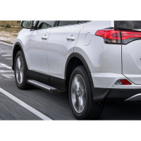 Пороги на автомобиль Rival Bmw-Style круг для Toyota RAV4 CA40 2012-2019 г.в., 173 см, 2 шт., алюминий D173AL.5705.1