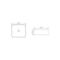 Керамическая накладная раковина Aquanet 385х385х140, черный матовый CITY-1-MB 00245837