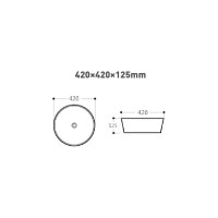 Керамическая накладная раковина Aquanet SMART-1 420х420х125 00273685