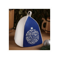 Банная шапка с аппликацией Никитинская мануфактура Happy Hoidays ХВ5926