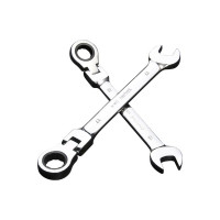 Набор трещоточных ключей GOODKING TK-1107 с шарниром, в кейсе 7 предметов