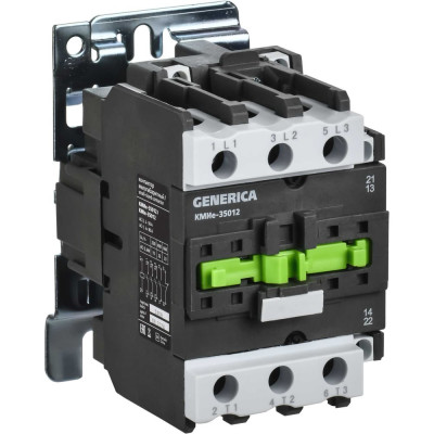 Контактор GENERICA КМИе-35012 50А 110В/АС3 1НО,1НЗ KKME31-050-110-11