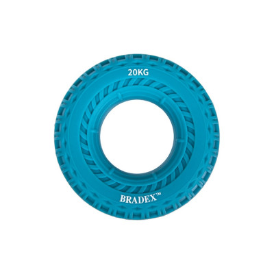 Кистевой эспандер BRADEX 20 кг, круглый с протектором, синий SF 0567