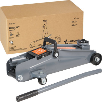 Подкатной домкрат Airline 2 т, MIN - 135 мм, MAX - 380 мм AJ-2F-380