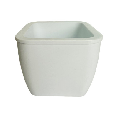Горшок-кашпо Мультипласт Групп кубик 0,8/1,2л белый MPG8997