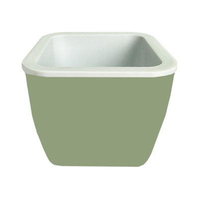 Горшок-кашпо Мультипласт Групп кубик 0,8/1,2л оливковый MPG8980