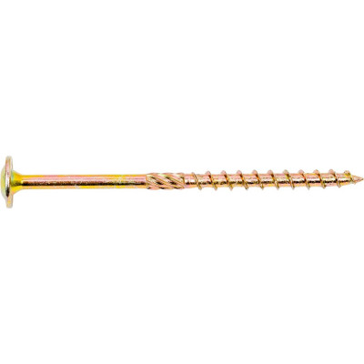 Саморезы с прессшайбой КРЕП-КОМП Torx, по дереву, желтый цинк, 6.0x100 мм, 100 шт. спд6100к