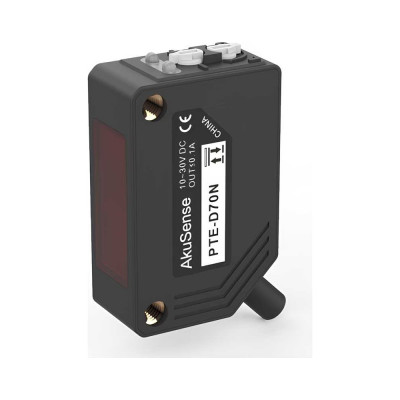 Оптический датчик рефлекторный AKUSENSE PTE-D70P Sn=700 мм PNP НО/НЗ (Программ) 10...30DC кабель 2м 07-00037853