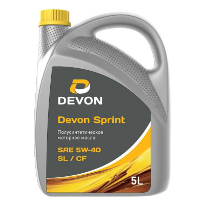 Моторное масло Devon SPRINT SAE 5W-40 API SL/CF, канистра 5л 338661622