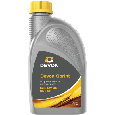 Моторное масло Devon SPRINT SAE 5W-40 API SL/CF, канистра 1л 338661617