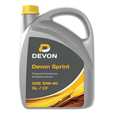 Моторное масло Devon Девон SPRINT SAE 10W-40, API SL/CF, канистра 4 л 338661603