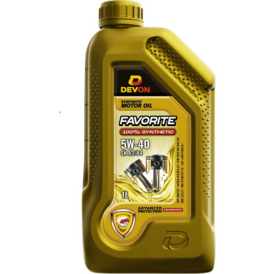 Моторное масло Devon Favorite SAE 5W-40 SN A3/B4, канистра 1л 338663842