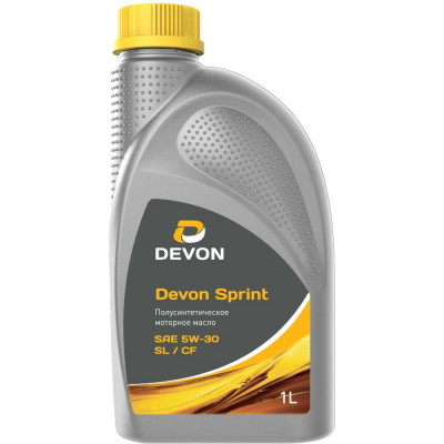 Моторное масло Devon Девон SPRINT SAE 5W-30, API SL/CF, канистра 1 л 338661607