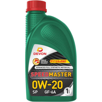 Моторное масло Devon Speed Master SAE 0W-20 SP GF-6A, канистра 1л 338663825