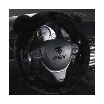 Оплетка на руль из искусственного меха PSV MISHKA Extra Черный M 136100