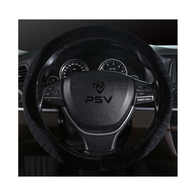 Оплетка на руль PSV LOSK черный отстрочка красная M, вельвет велюр 136075