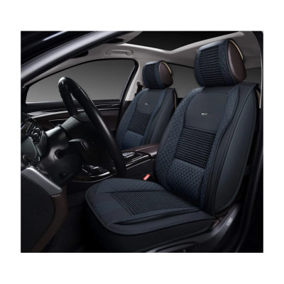 Накидки PSV 3D PREMIUM Lint 2 FRONT черный отстрочка синяя, на передние сиденья 135687