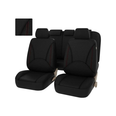 Чехлы PSV Imperial Next 2 FRONT Черный Отстрочка красная экокожа жаккард JP 11 18 135987