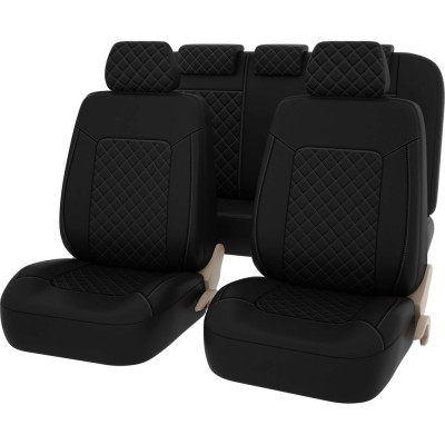 Чехлы PSV Elegant Next Черный Ромб серый отстрочка серая ромб экокожа 135952