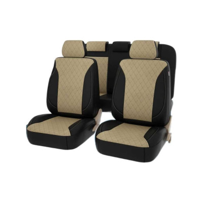 Чехлы PSV Graf Next Черный Бежевый Ромб бежевый Бабочка ромб экокожа 136306