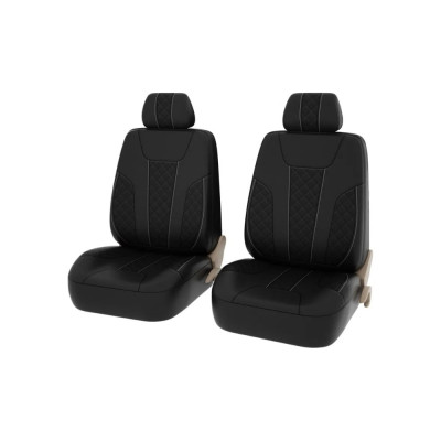 Чехлы PSV Lotos Next 2 FRONT Черный отстрочка белая ромб экокожа 135893