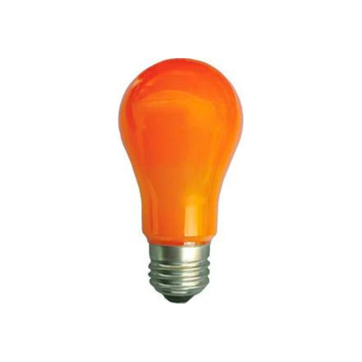 Светодиодная лампа Ecola Classic led color 8,0w, a55, 220v, e27, orange, оранжевая, 360, композит, 108x55 K7CY80ELY