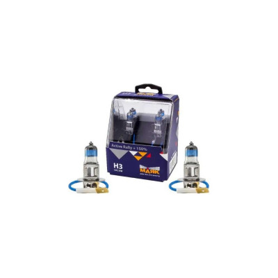 Автомобильная галогенная лампа МАЯК H3, 12V, 55W, PK22s Active Rally +150%, 2 шт. 72320AR+150